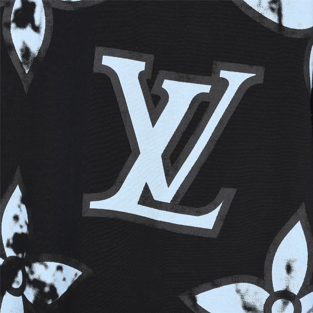 LouisVuitton/路易威登 25ss 满印老花四叶草渲染短袖T恤