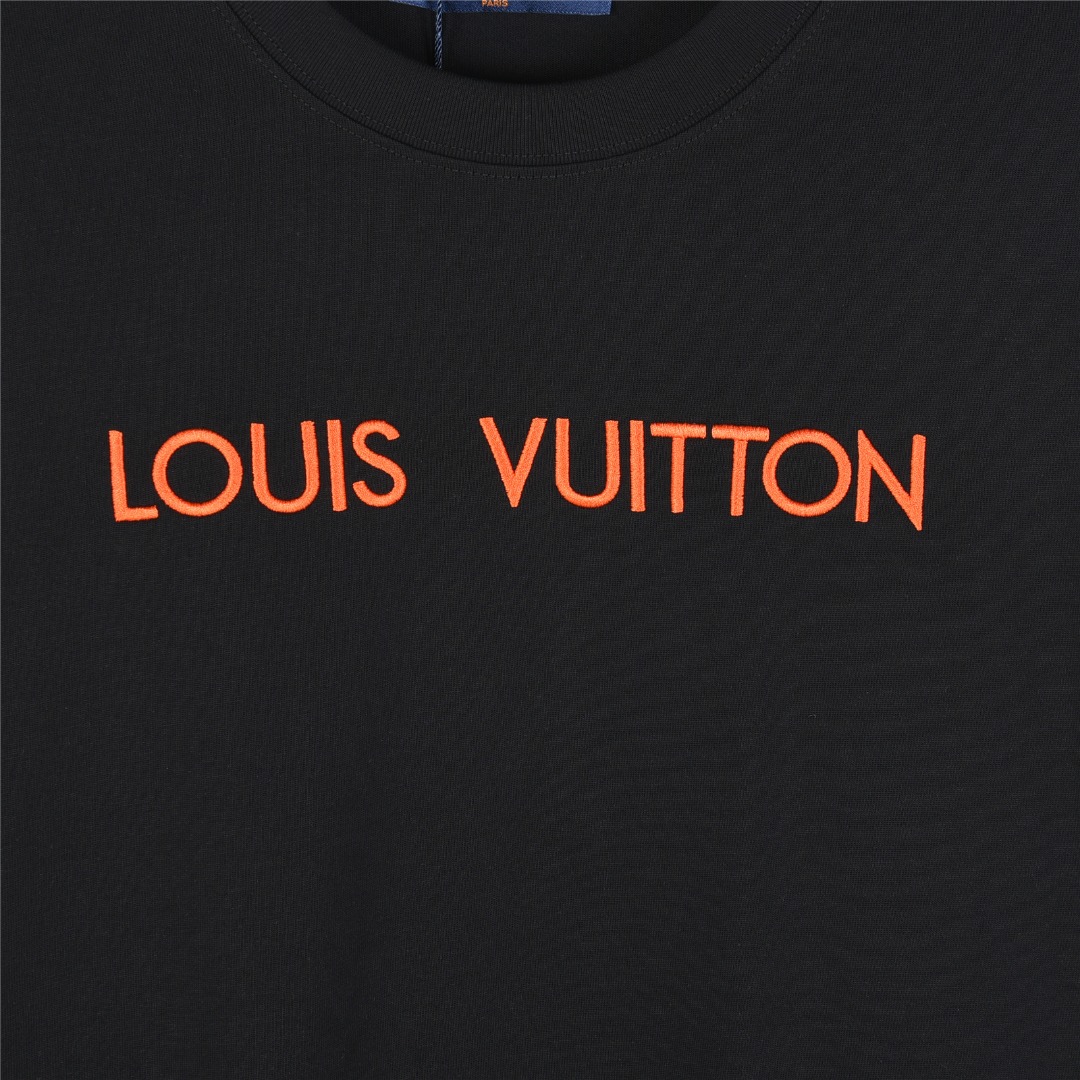 Louis Vuitton/路易威登 25ss 红色字母刺绣logo短袖T恤