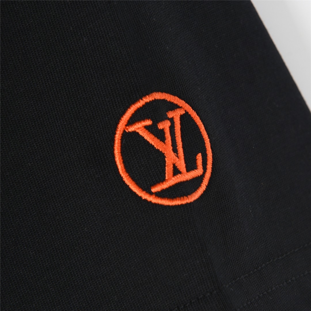 Louis Vuitton/路易威登 25ss 红色字母刺绣logo短袖T恤