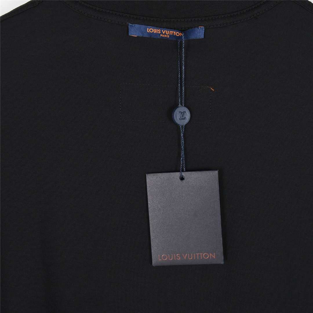 Louis Vuitton/路易威登 25ss 红色字母刺绣logo短袖T恤