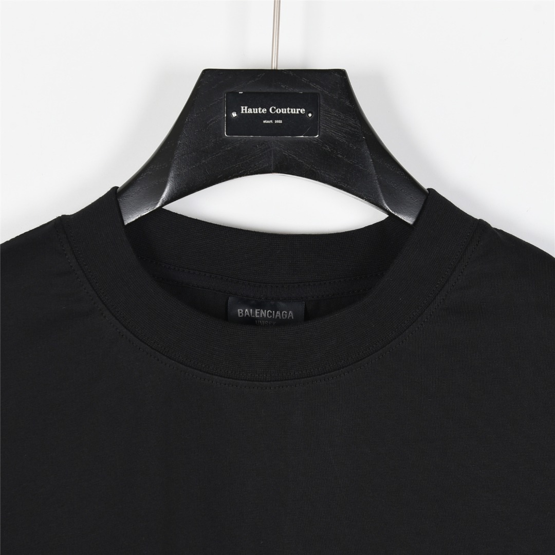 Balenciga/巴黎世家 25ss TRACKSUIT LOGO廓形刺绣短袖T恤