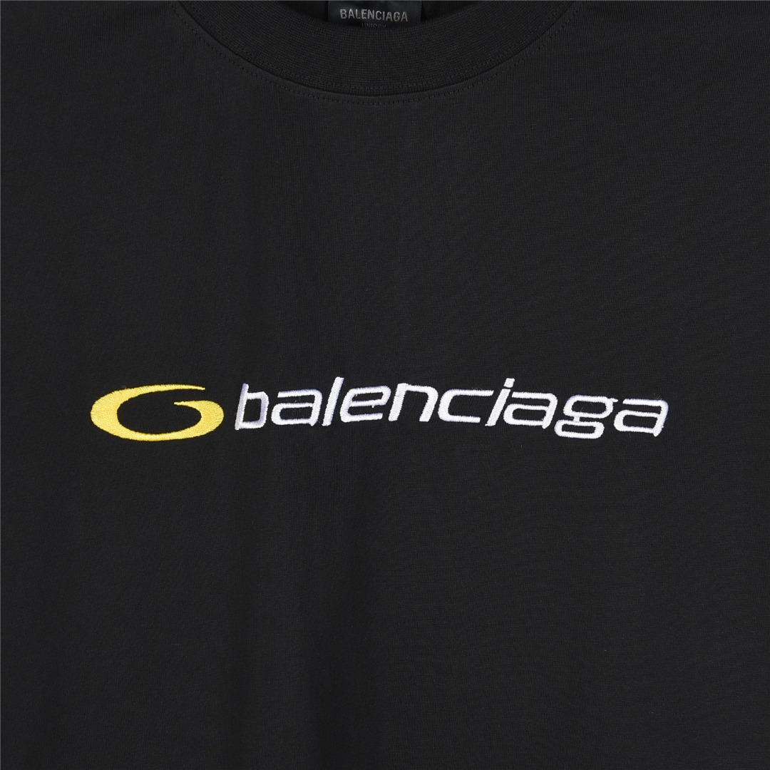 Balenciga/巴黎世家 25ss TRACKSUIT LOGO廓形刺绣短袖T恤