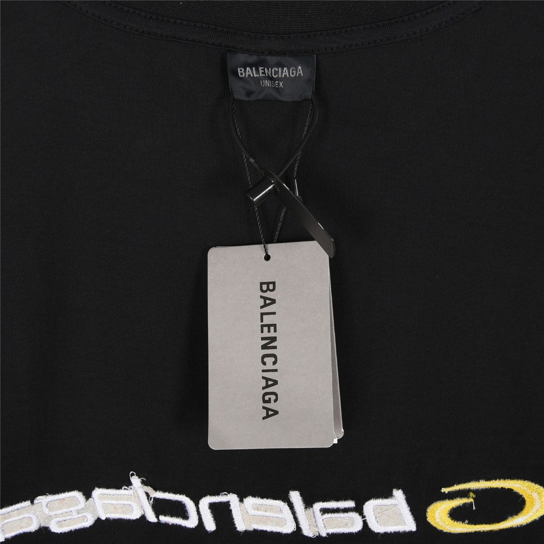 Balenciga/巴黎世家 25ss TRACKSUIT LOGO廓形刺绣短袖T恤