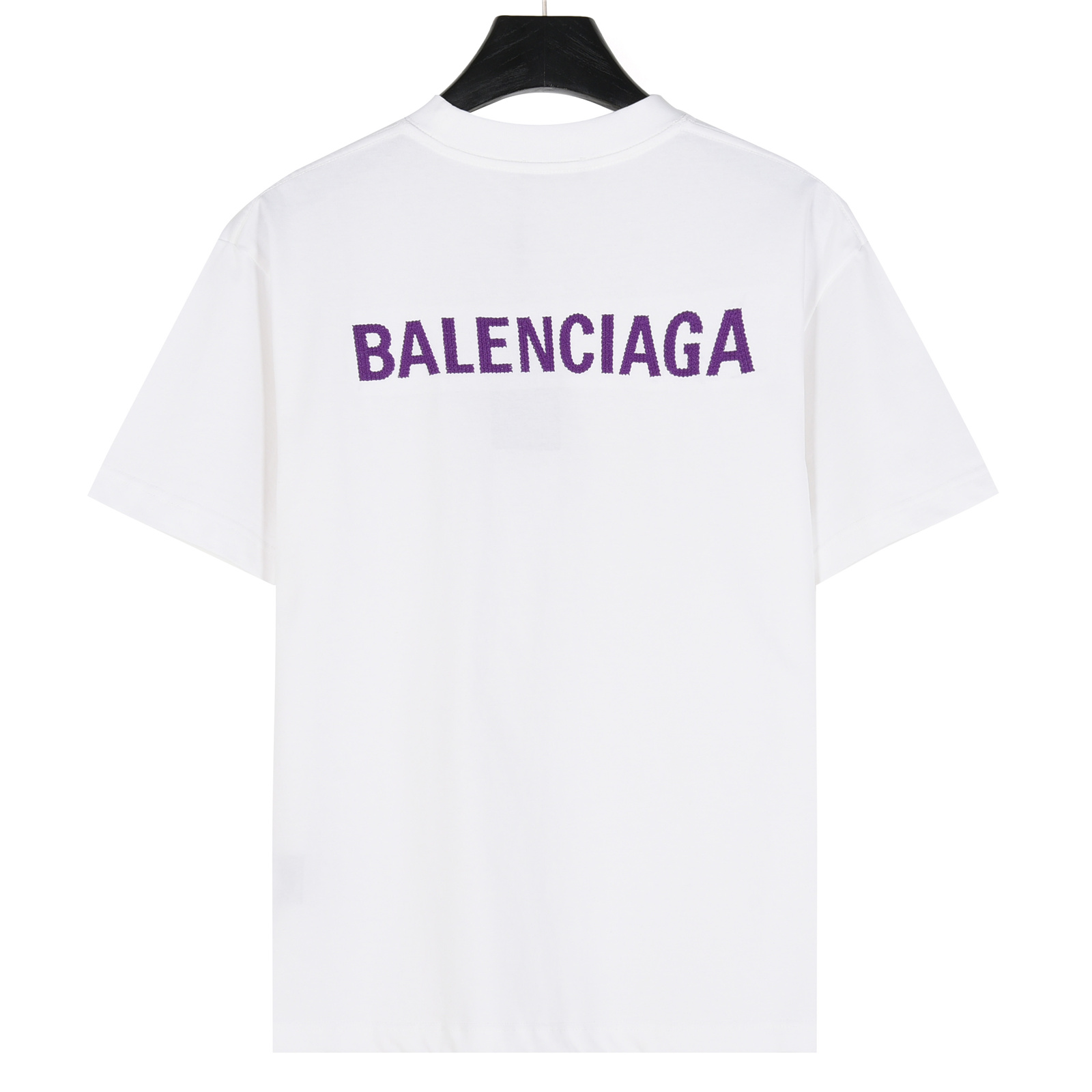 Balenciaga /巴黎世家 25ss 前后立体刺绣logo短袖T恤黑色 白色