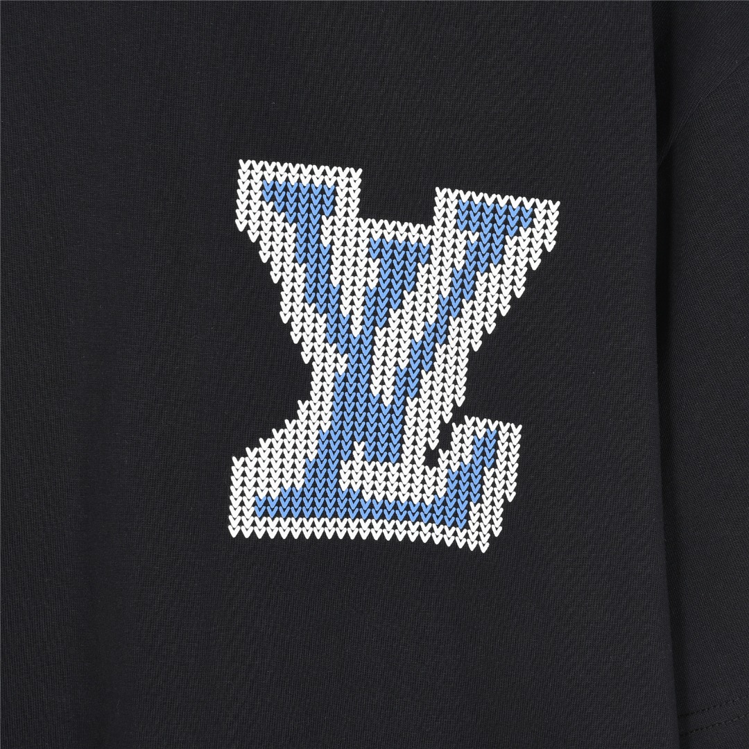 Louis Vuitton/路易威登 25ss 滑雪系列老花Logo发泡印花短袖T恤