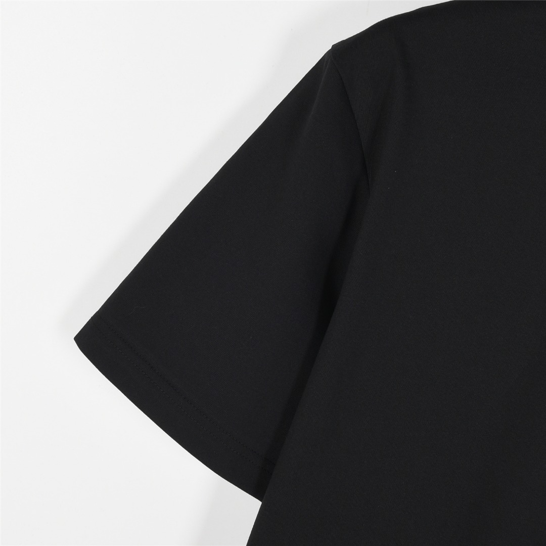 Gucci/古驰 25ss 肩膀红绿logo撞色流苏刺绣短袖T恤