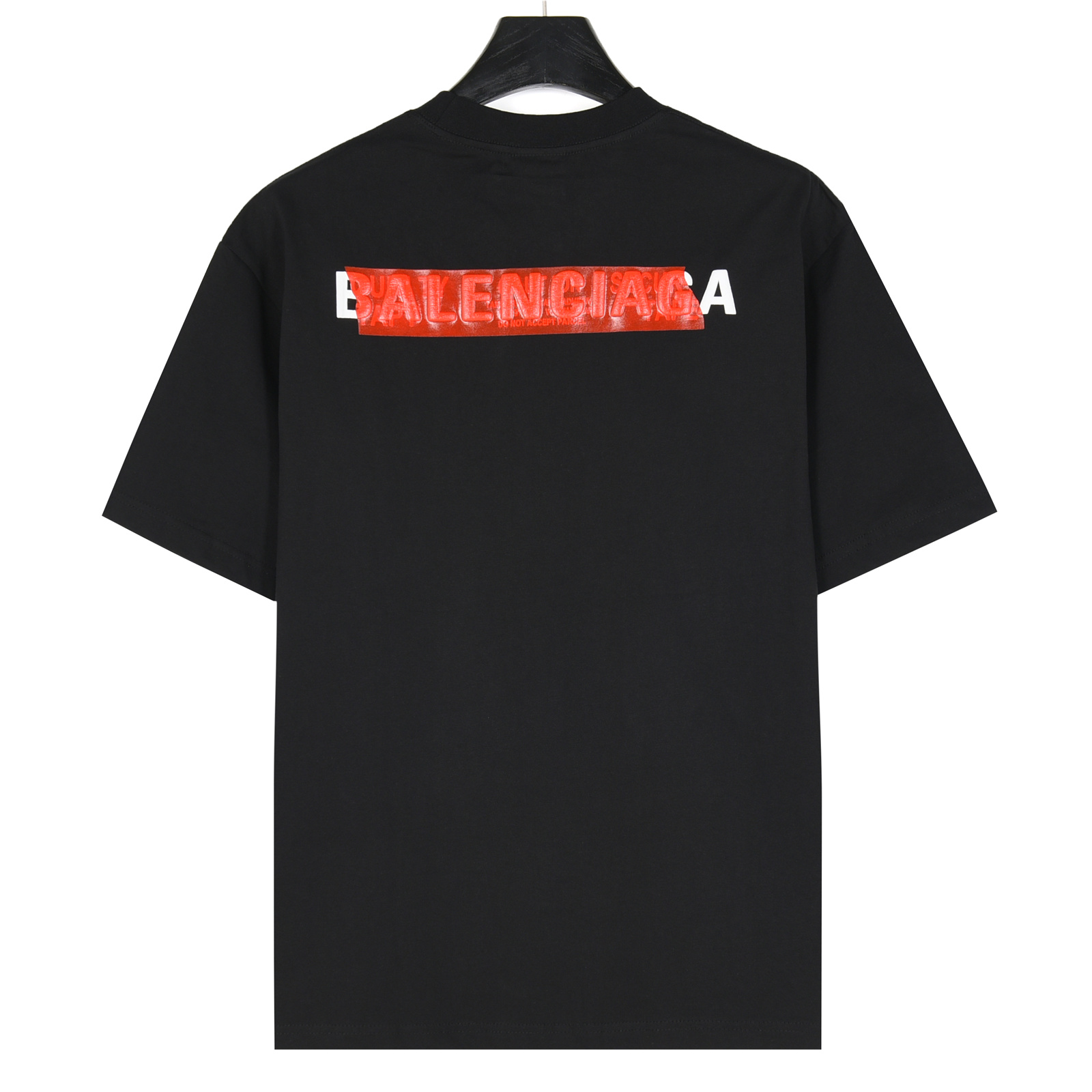 Balenciga/巴黎世家 胶带掩盖字母凹凸短袖T恤
