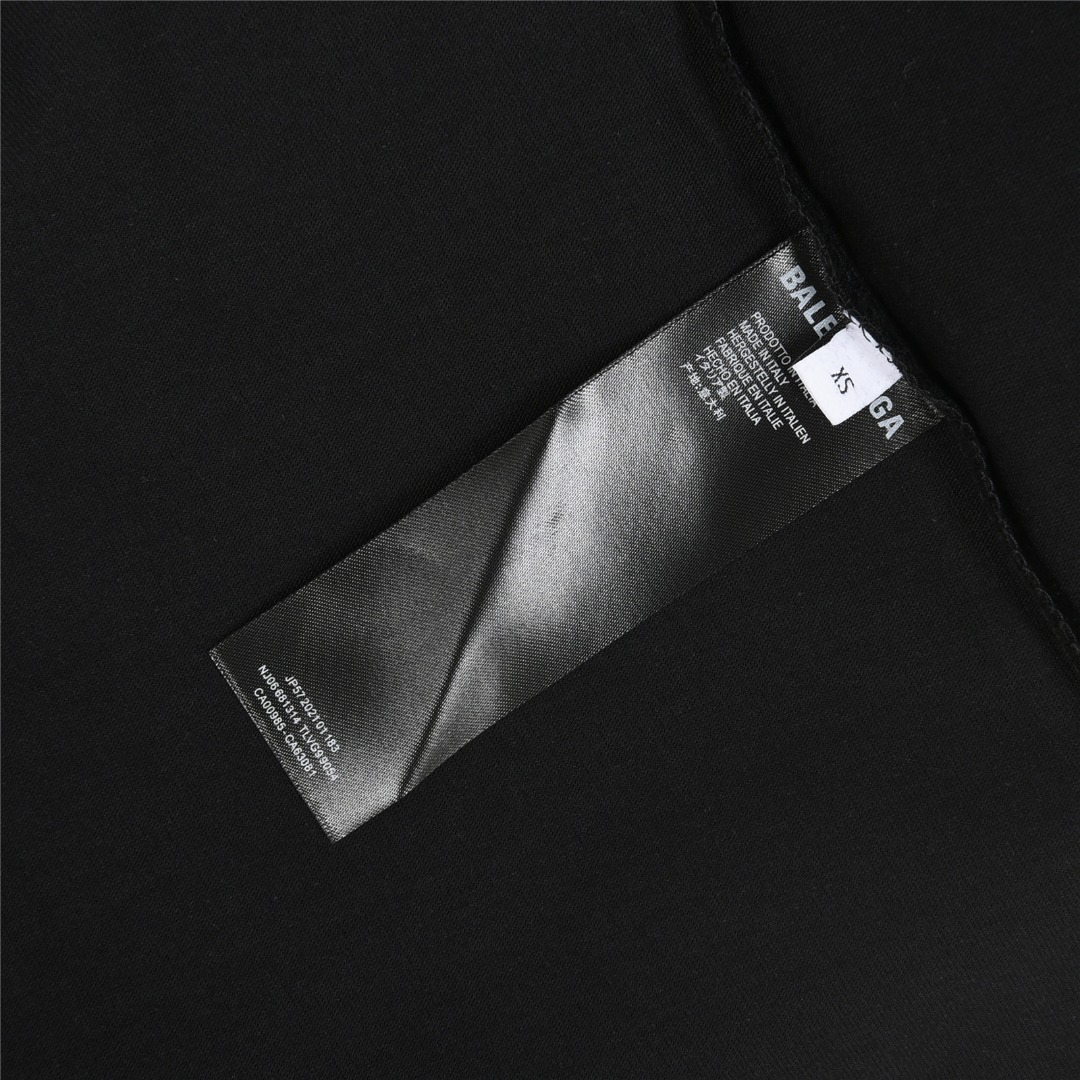 Balenciga/巴黎世家 胶带掩盖字母凹凸短袖T恤