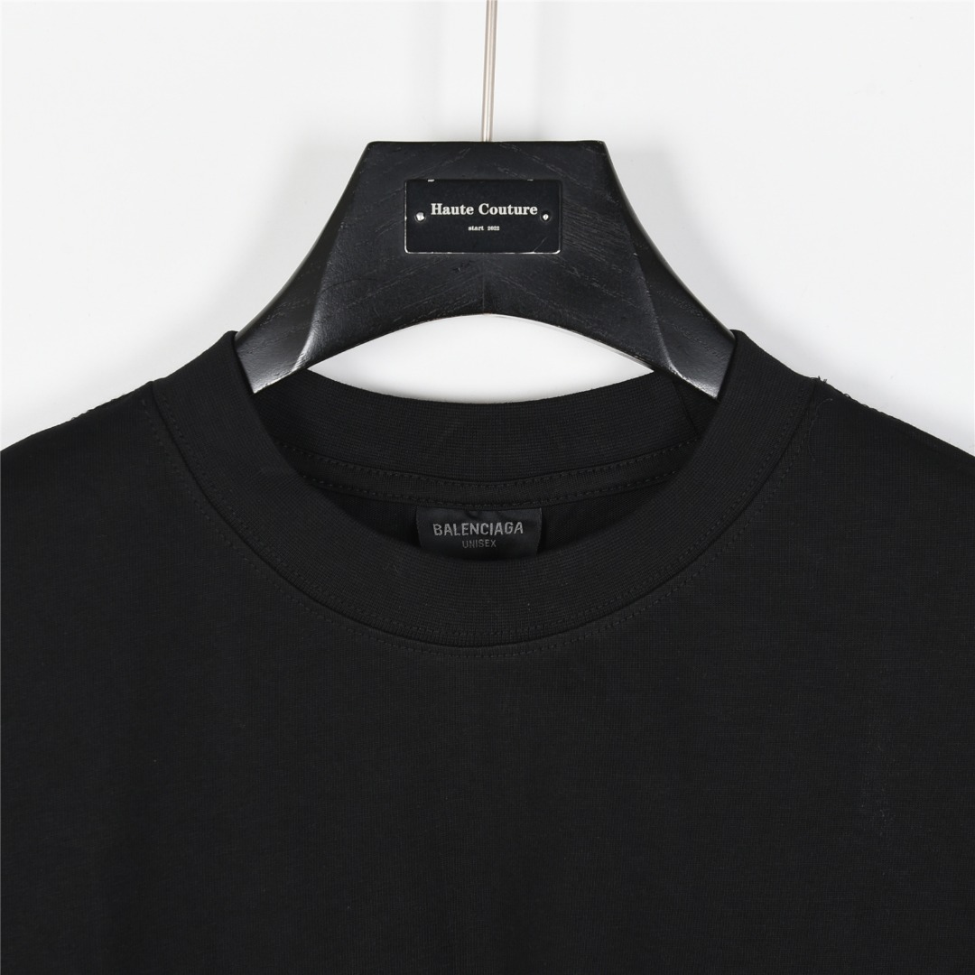 Balenciga/巴黎世家 字母封条掩盖印花短袖T恤