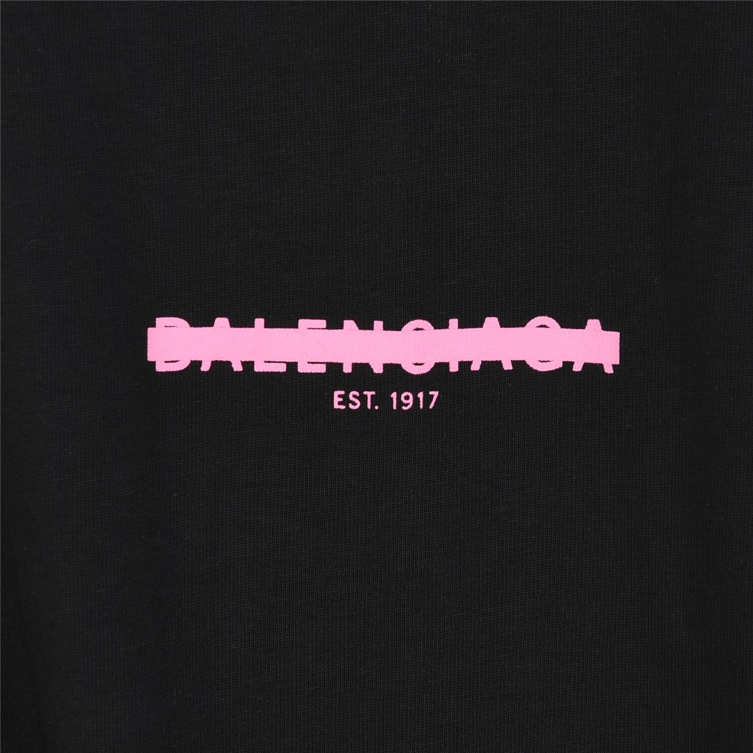 Balenciga/巴黎世家 字母封条掩盖印花短袖T恤