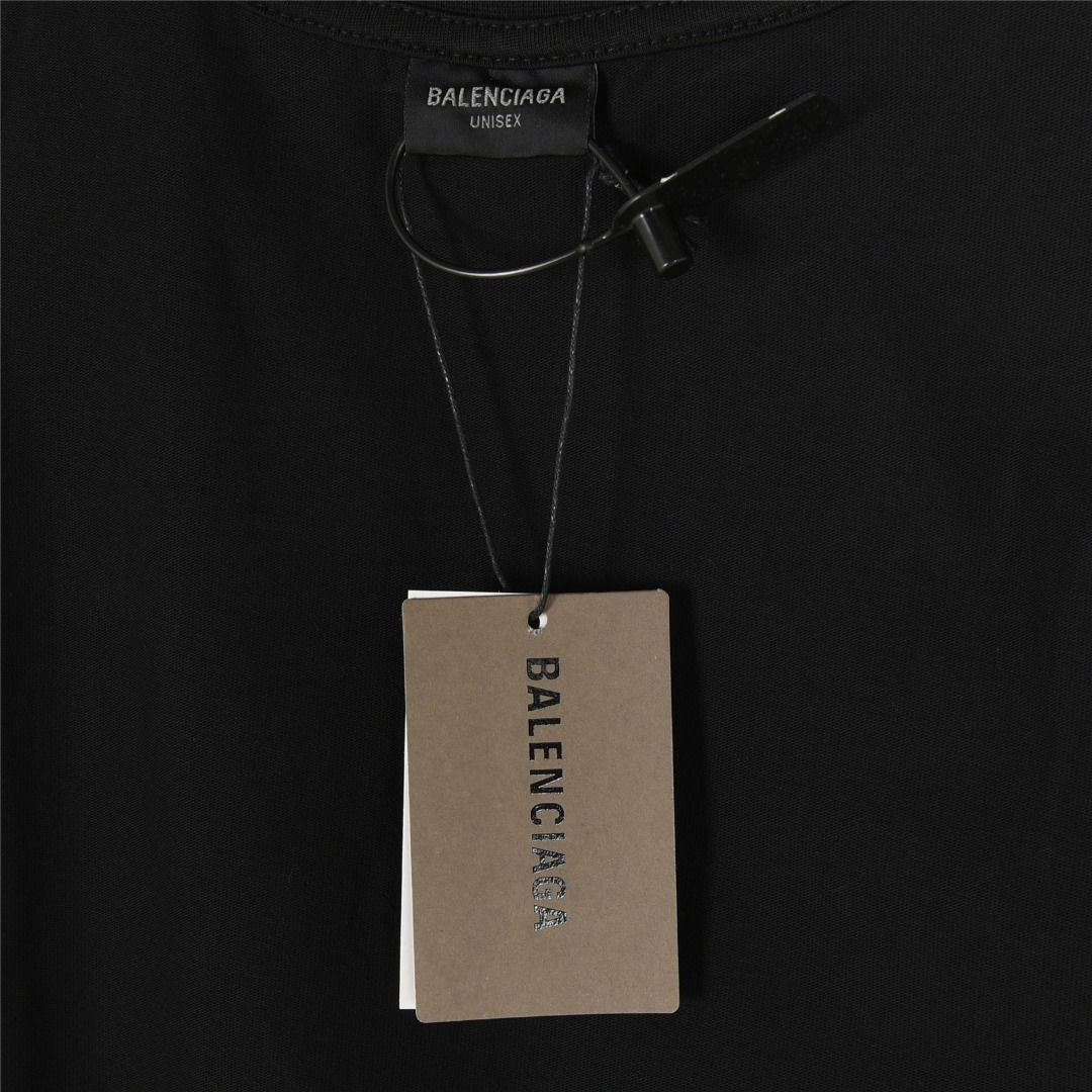 Balenciga/巴黎世家 字母封条掩盖印花短袖T恤