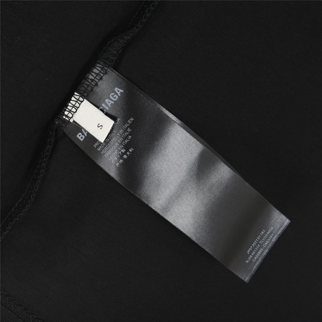 Balenciga/巴黎世家 字母封条掩盖印花短袖T恤