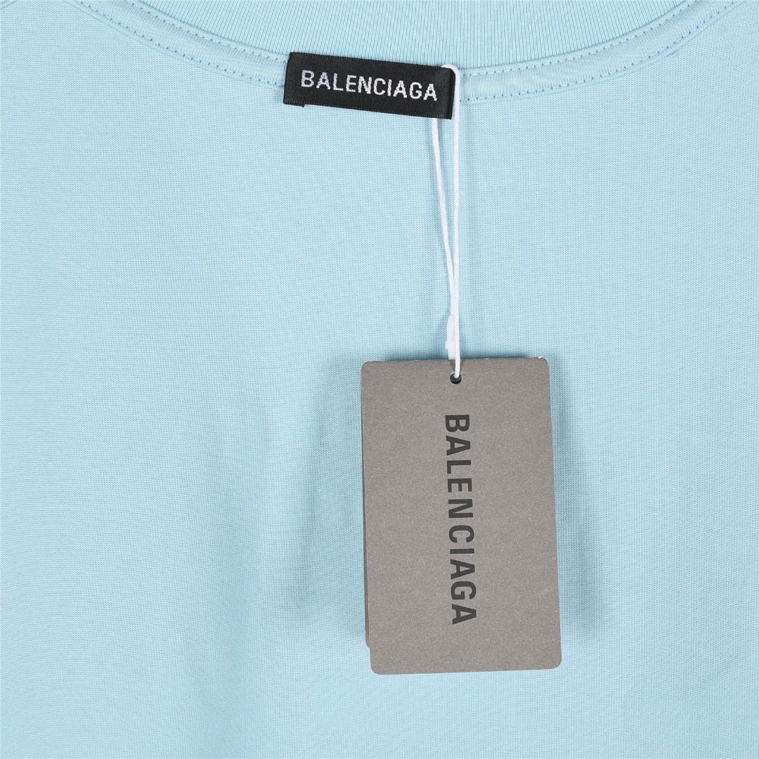Balenciaga/巴黎世家 25ss 老爹鞋图案字母印花短袖T恤 黑色 白色 天蓝色 粉色-Chinese UA Cheap High Quatity Brand Clothes Bags handbags Sneakers wholesale wholesaler seller from China Factory suppliers Fashion Clothing Shoes best Quality Beautiful Price Balenciaga/巴黎世家 25ss 老爹鞋图案字母印花短袖T恤 黑色 白色 天蓝色 粉色