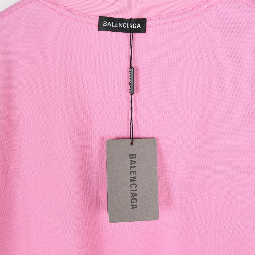 Balenciaga/巴黎世家 25ss 老爹鞋图案字母印花短袖T恤
