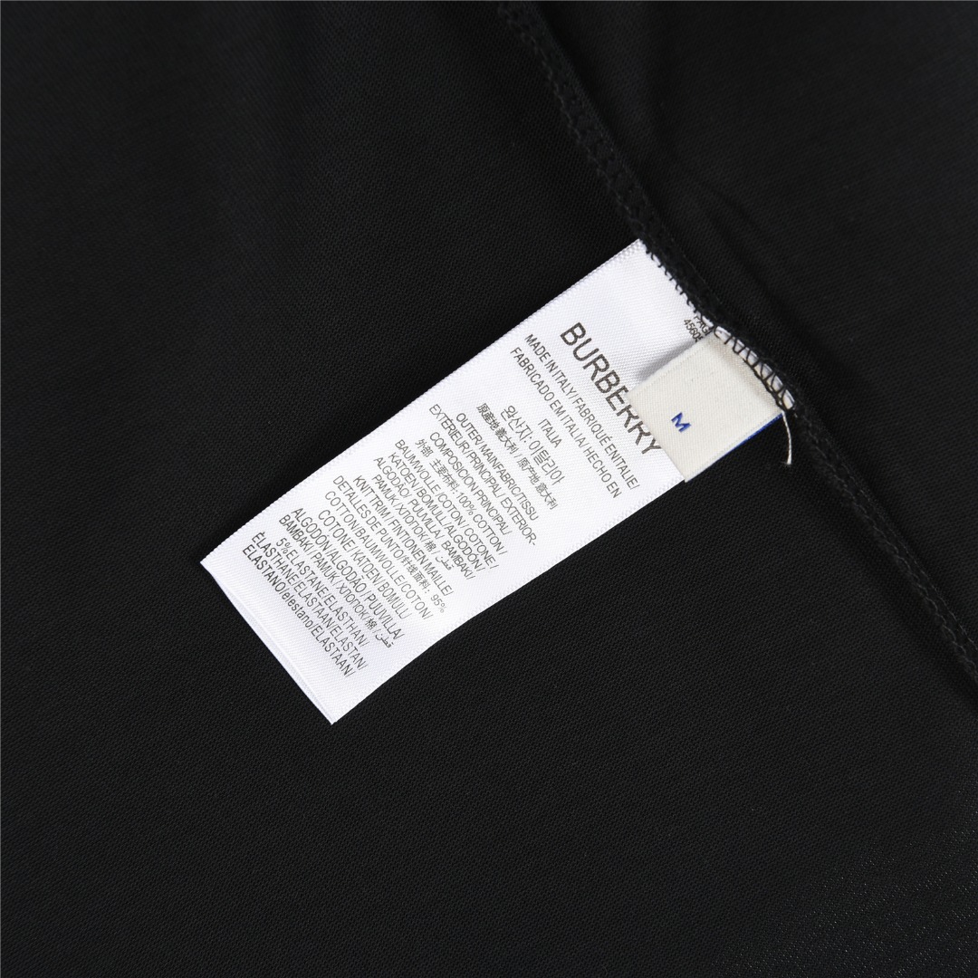 Burberry/巴宝莉 25ss 马术骑士盾牌徽标刺绣短袖T恤 黑色 咖色