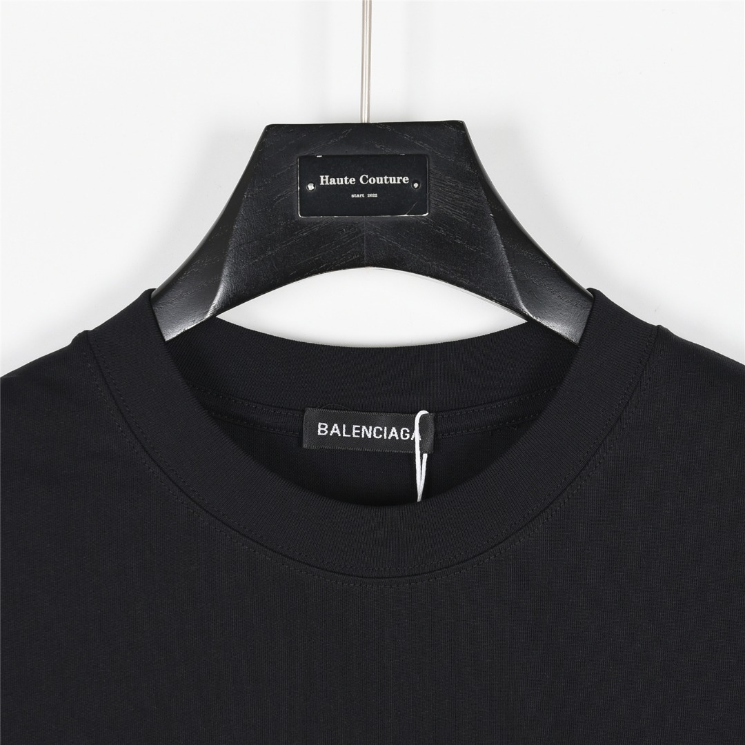 Balenciaga/巴黎世家 25ss 肖像及后被专辑印花廓形短袖T恤