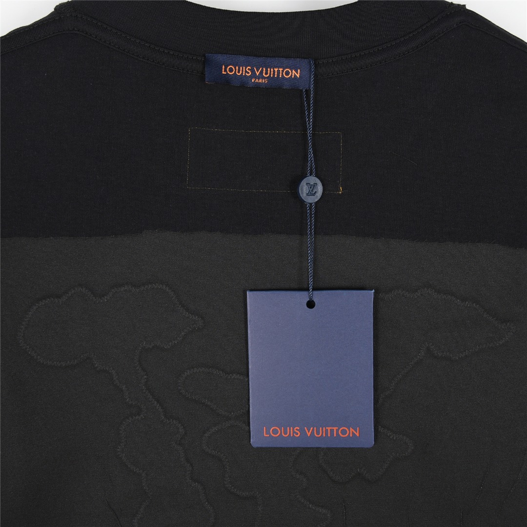 Louis Vuitton/路易威登 25ss 后背织锦云朵logo贴布刺绣短袖T恤