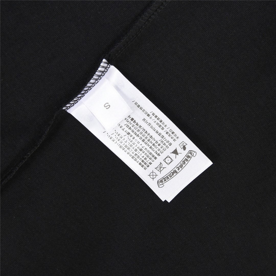 Chrome Hearts/克罗心 25ss 彩色铆钉十字架镶嵌短袖T恤白色 黑色