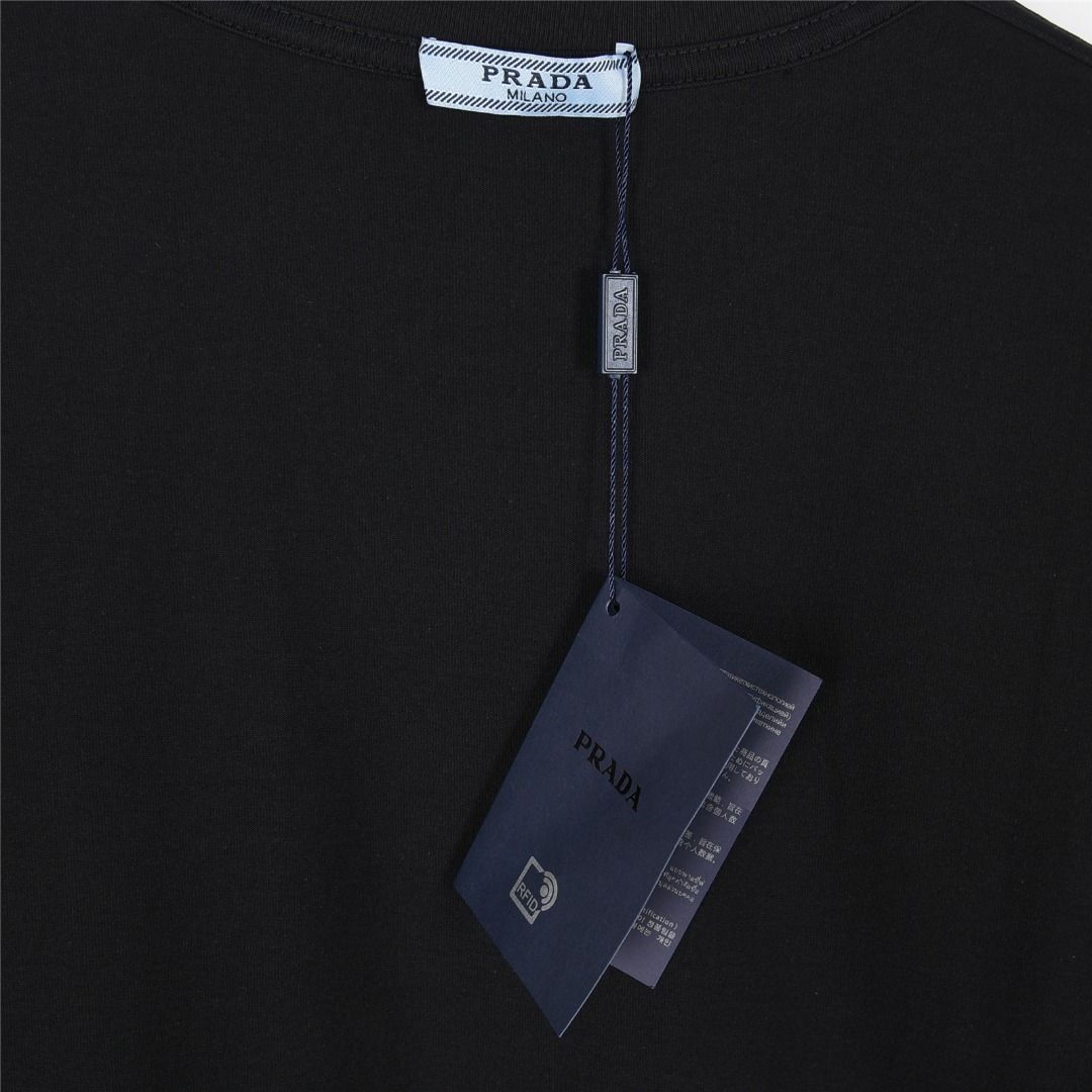 Prada/普拉达 25ss 胸口小标logo贴布刺绣短袖T恤