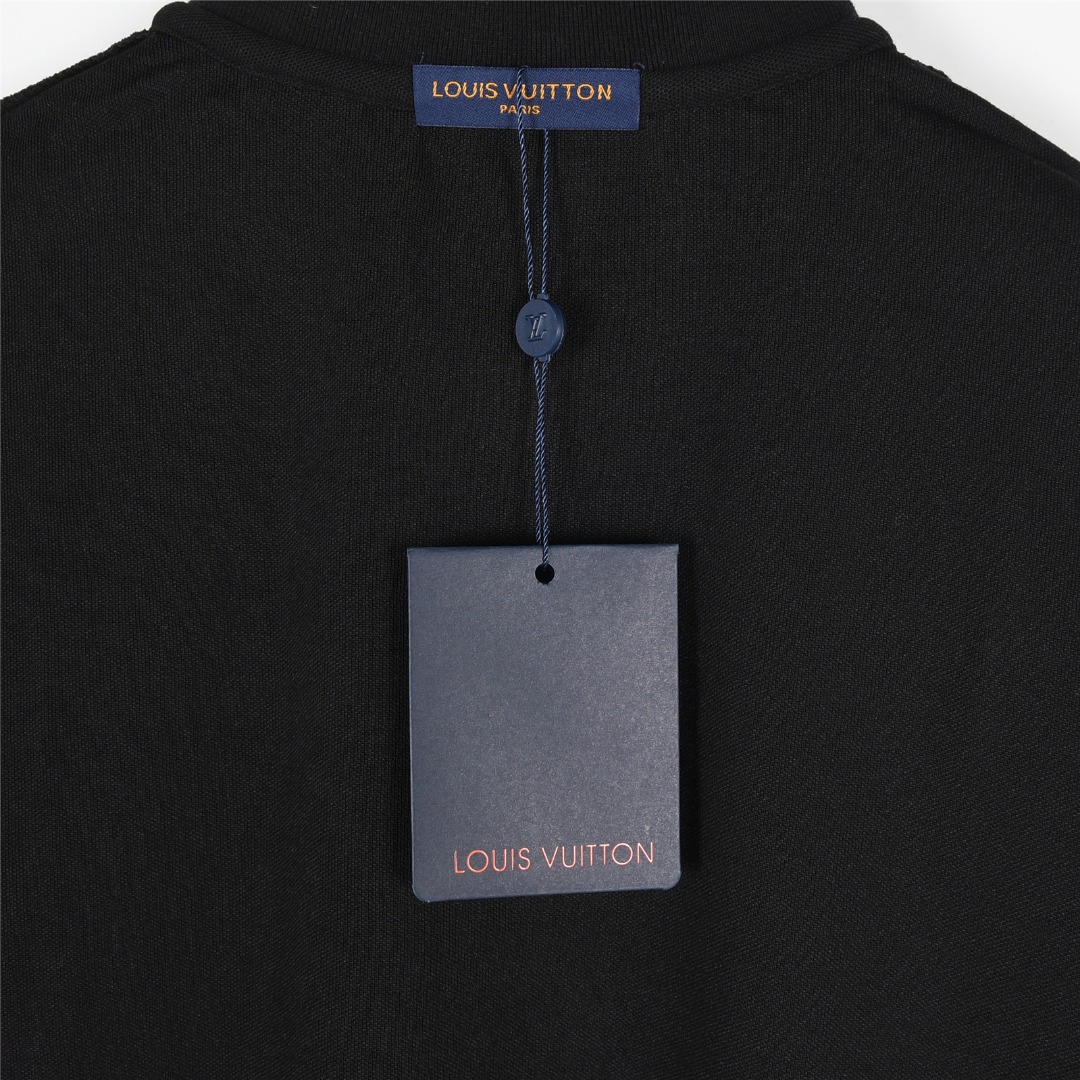 LouisVuitton/路易威登 上幅渐变老花印花短袖Polo衫