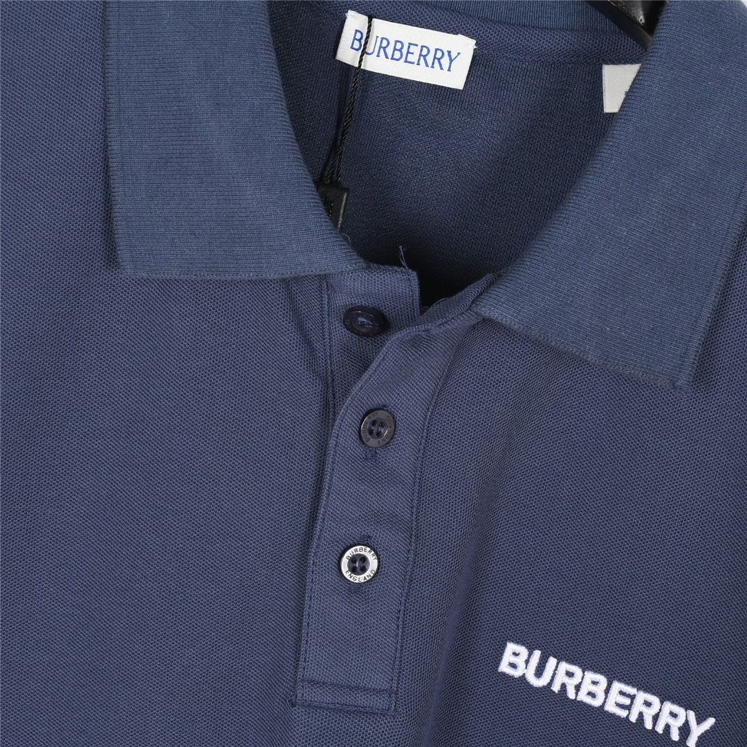 Burberry/巴宝莉 后背TB大字母刺绣短袖Polo衫