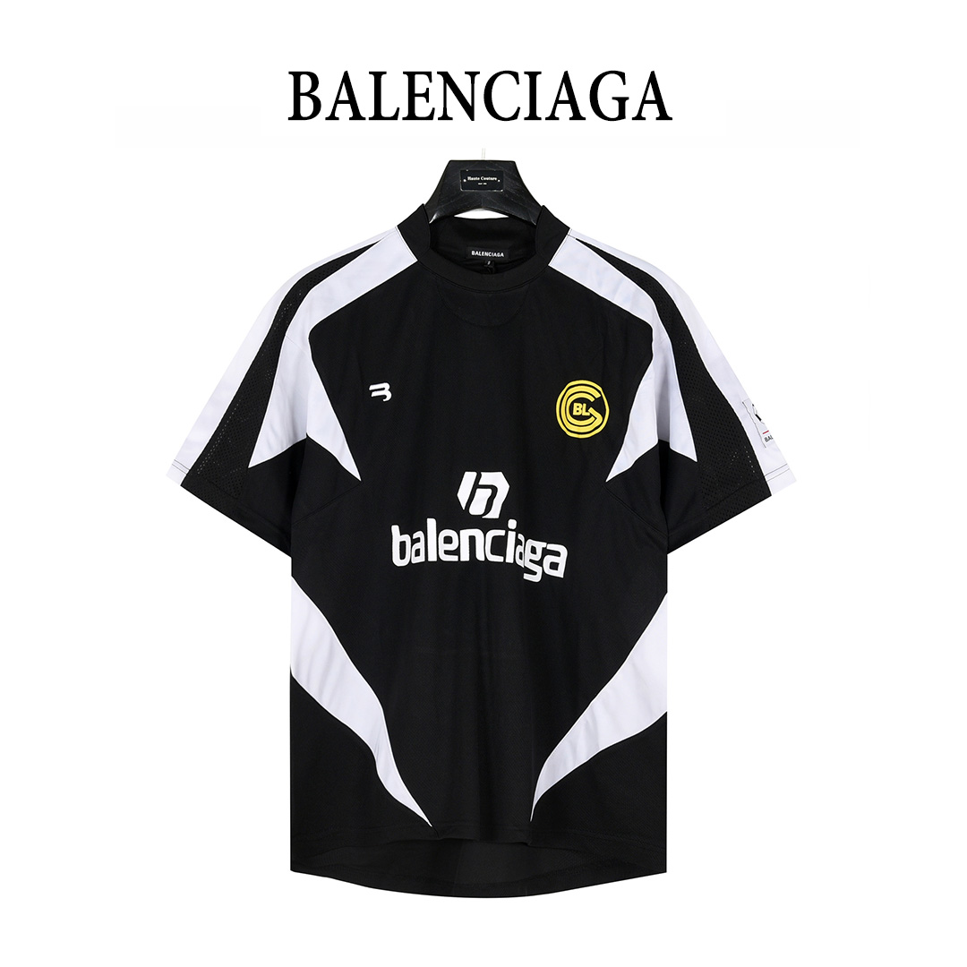 Balenciaga/巴黎世家 经典秀款足球印花短袖T恤