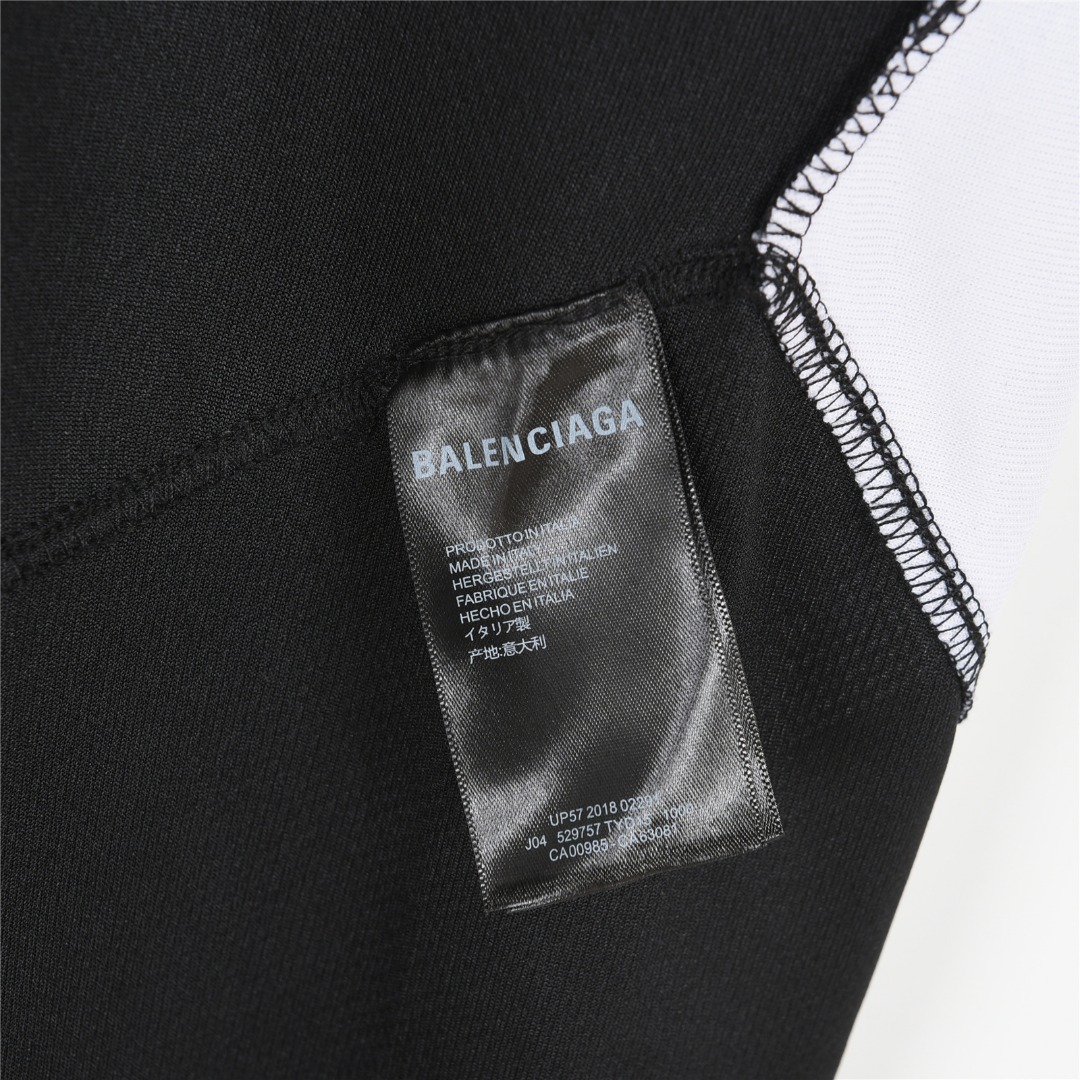 Balenciaga/巴黎世家 经典秀款足球印花短袖T恤