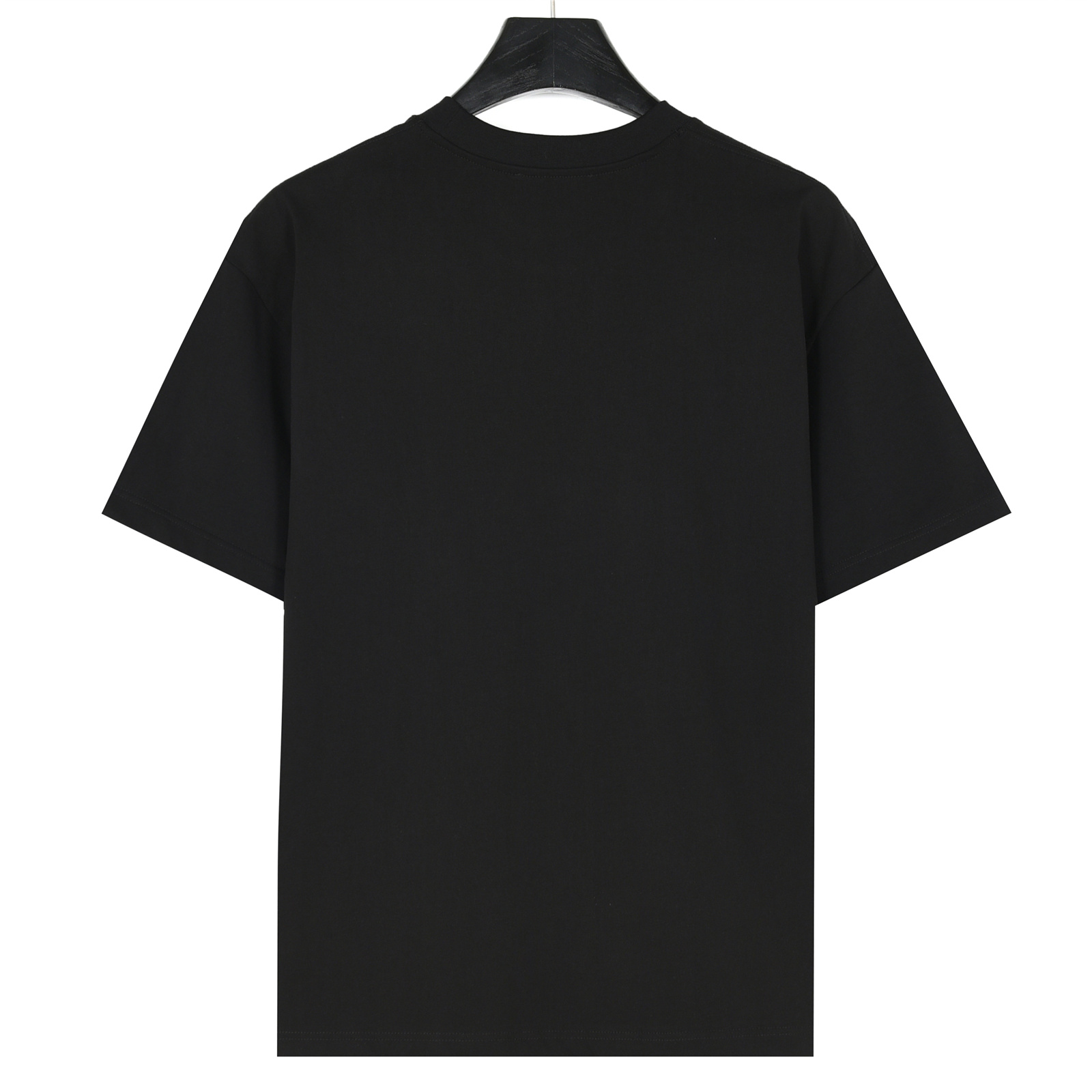 PRADA/普拉达 25ss 三角标刺绣及喷墨短袖T恤 黑色 白色