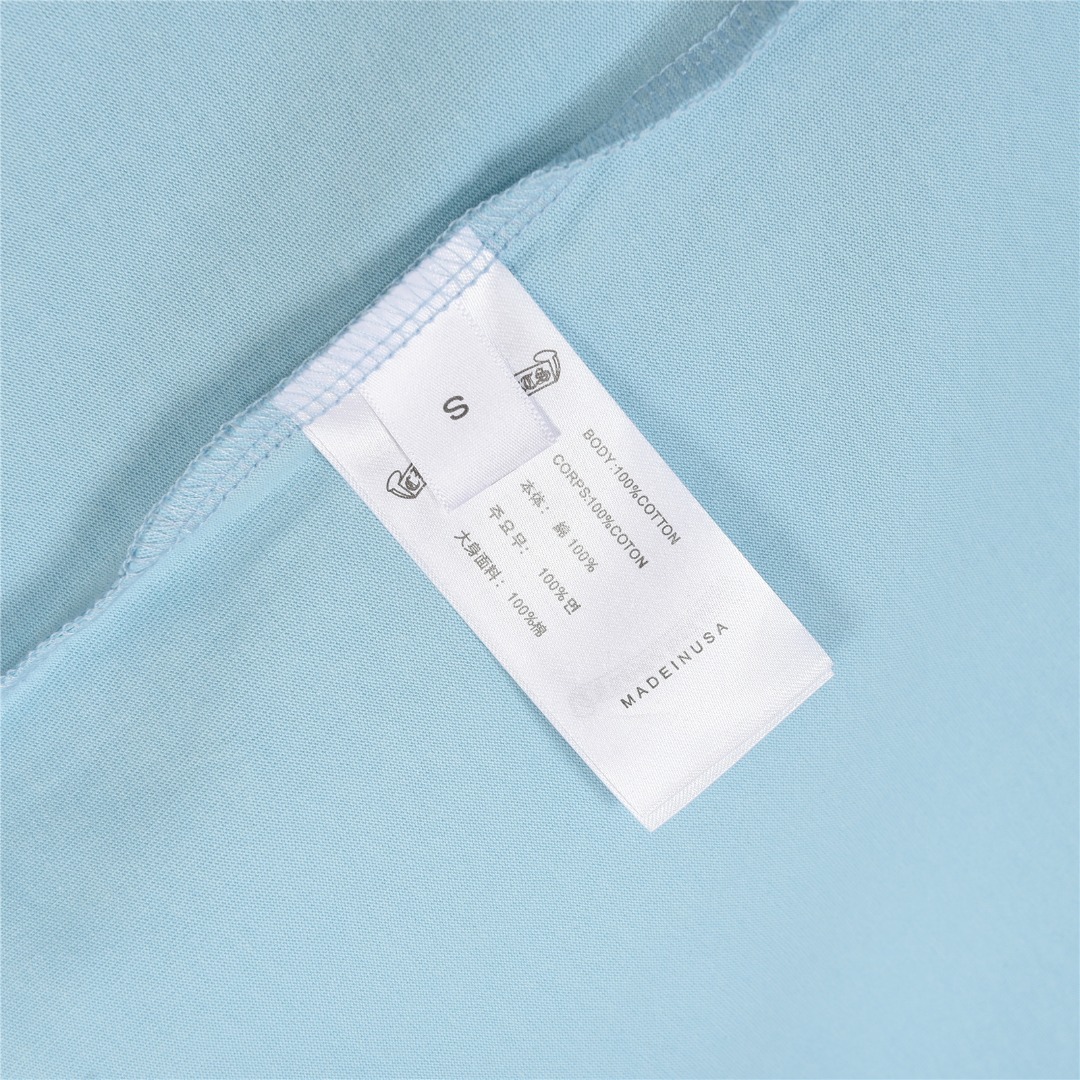 Chrome Hearts/克罗心 25ss 重工后背重叠十字架贴布刺绣短袖T恤 黑色 天蓝 红色