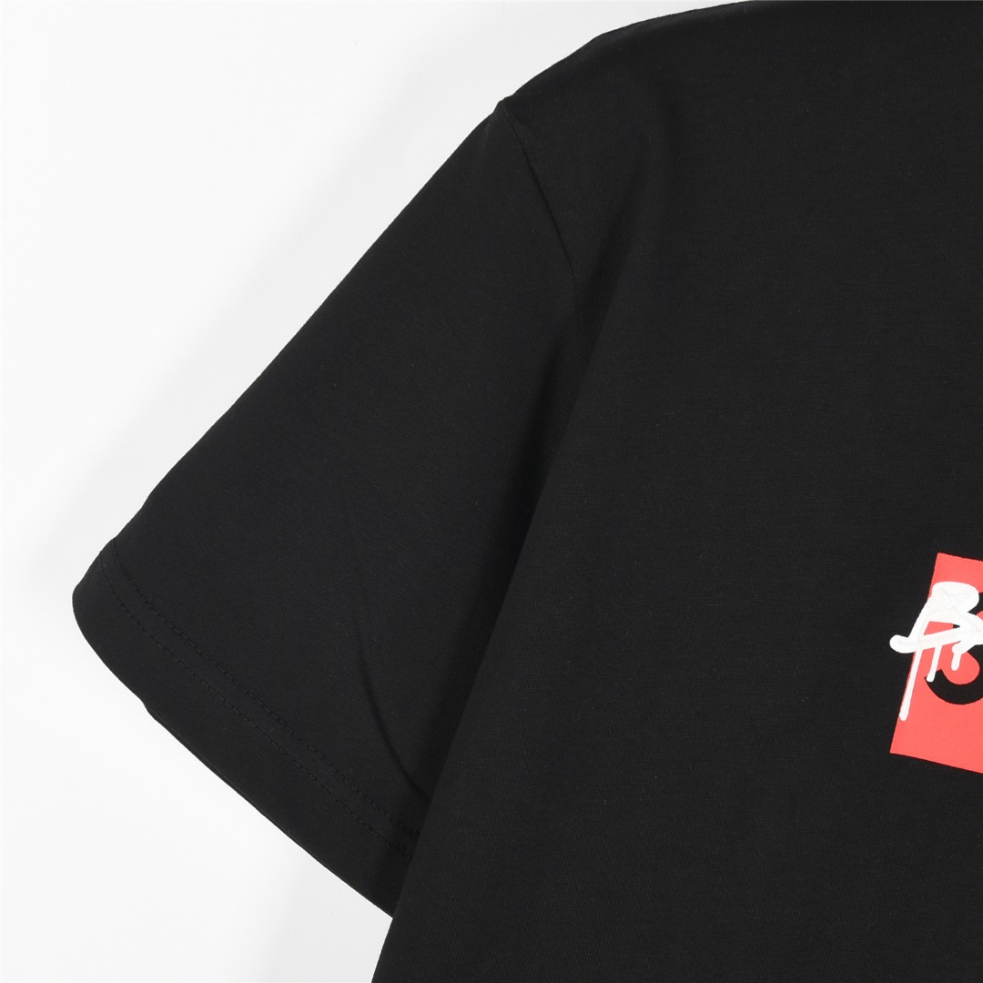 Balenciaga X Supreme 联名 联名logo字母印花短袖T恤