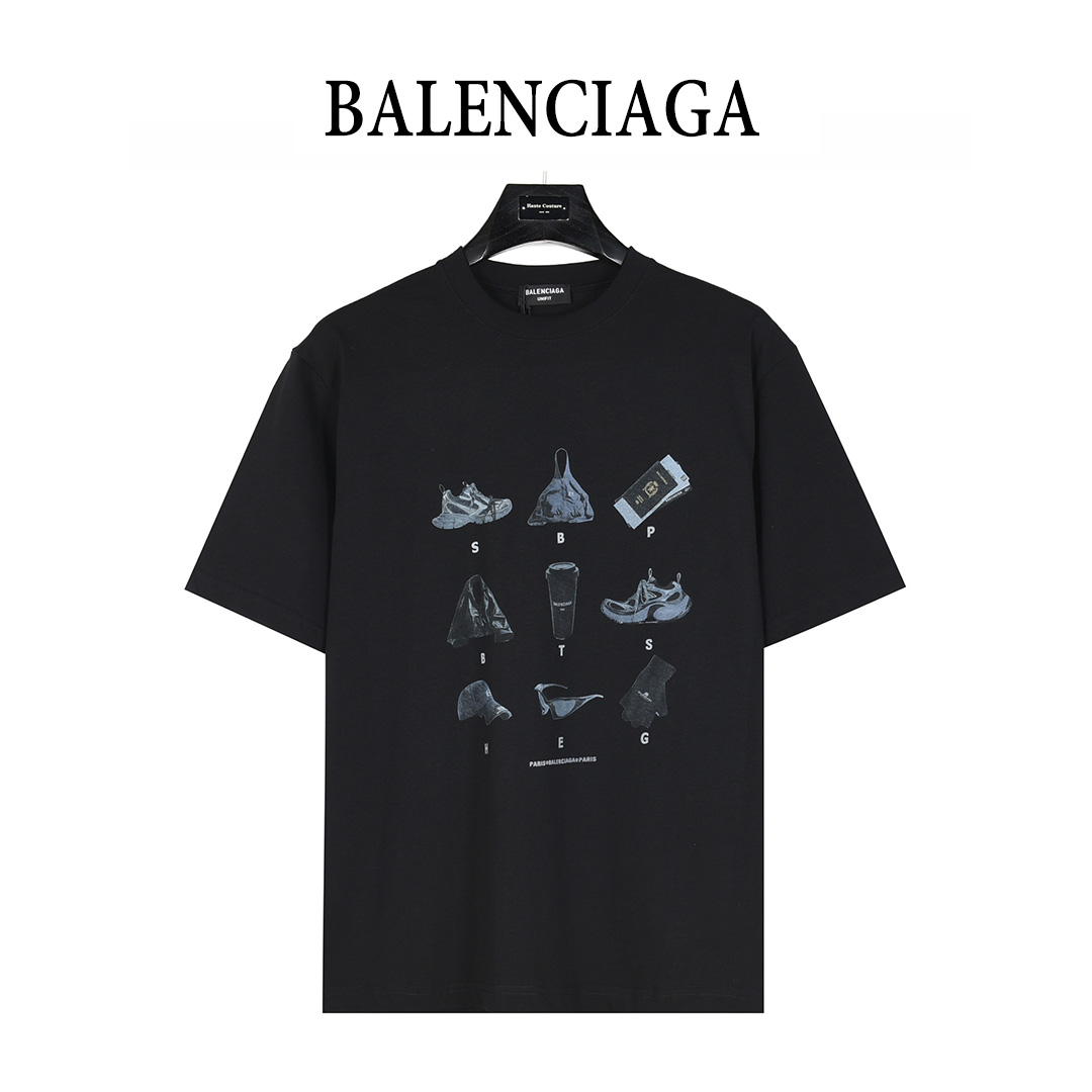Balenciaga/巴黎世家 25ss 经典单品图案印花短袖T恤