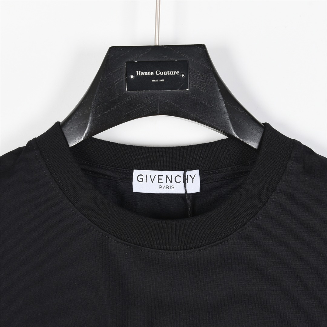 GIVENCHY/纪梵希 25ss 4G宫格口袋刺绣短袖T恤 黑色 白色