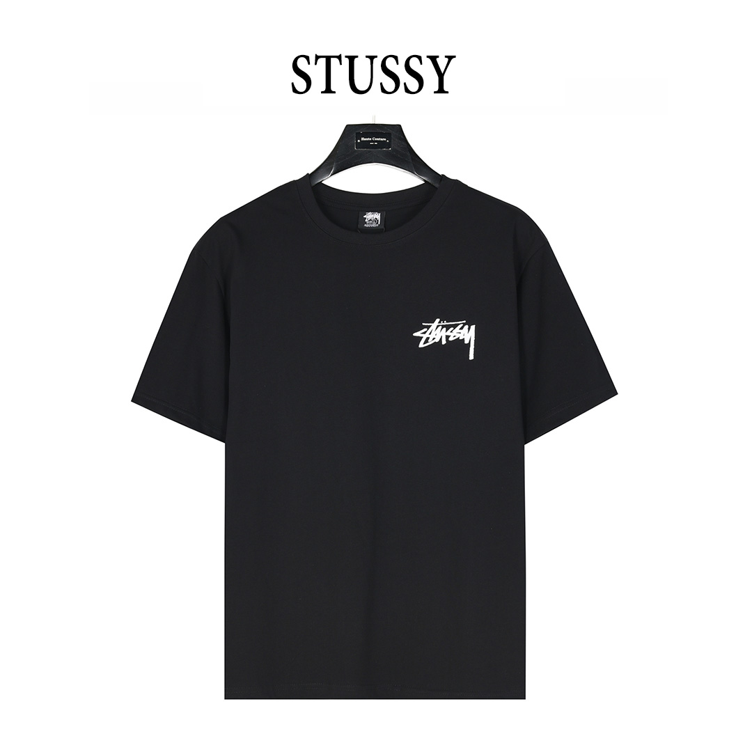 Stussy/斯图西 25ss 樱桃黑八印花logo短袖T恤