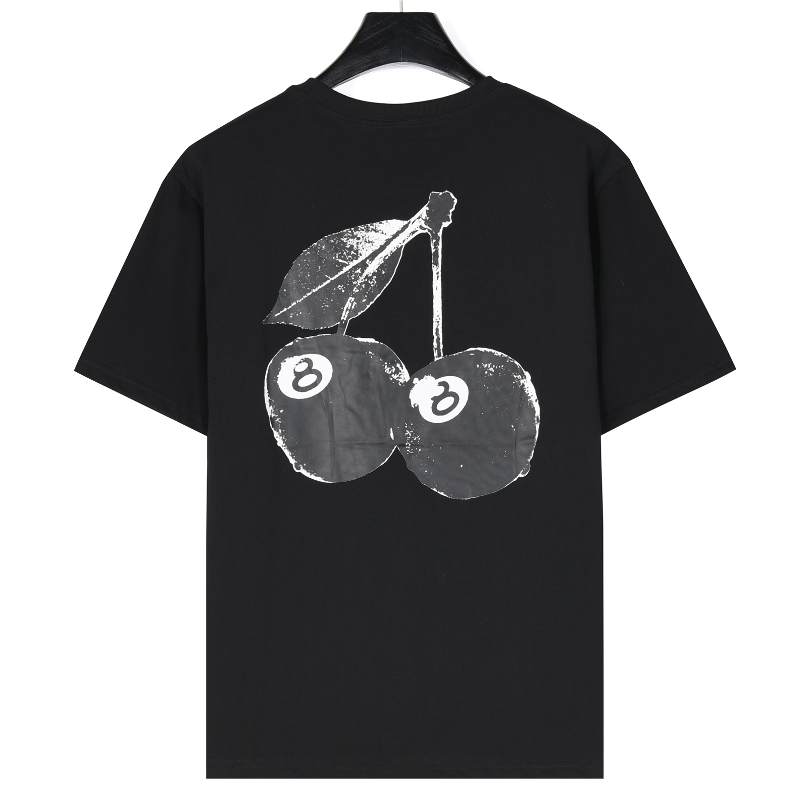 Stussy/斯图西 25ss 樱桃黑八印花logo短袖T恤