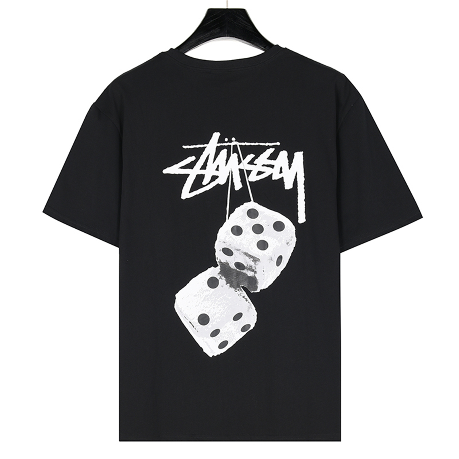 Stussy/斯图西 25ss 毛绒骰子印花logo短袖T恤