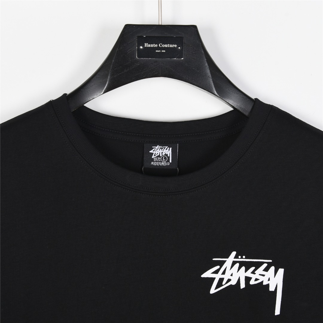 Stussy/斯图西 25ss 毛绒骰子印花logo短袖T恤