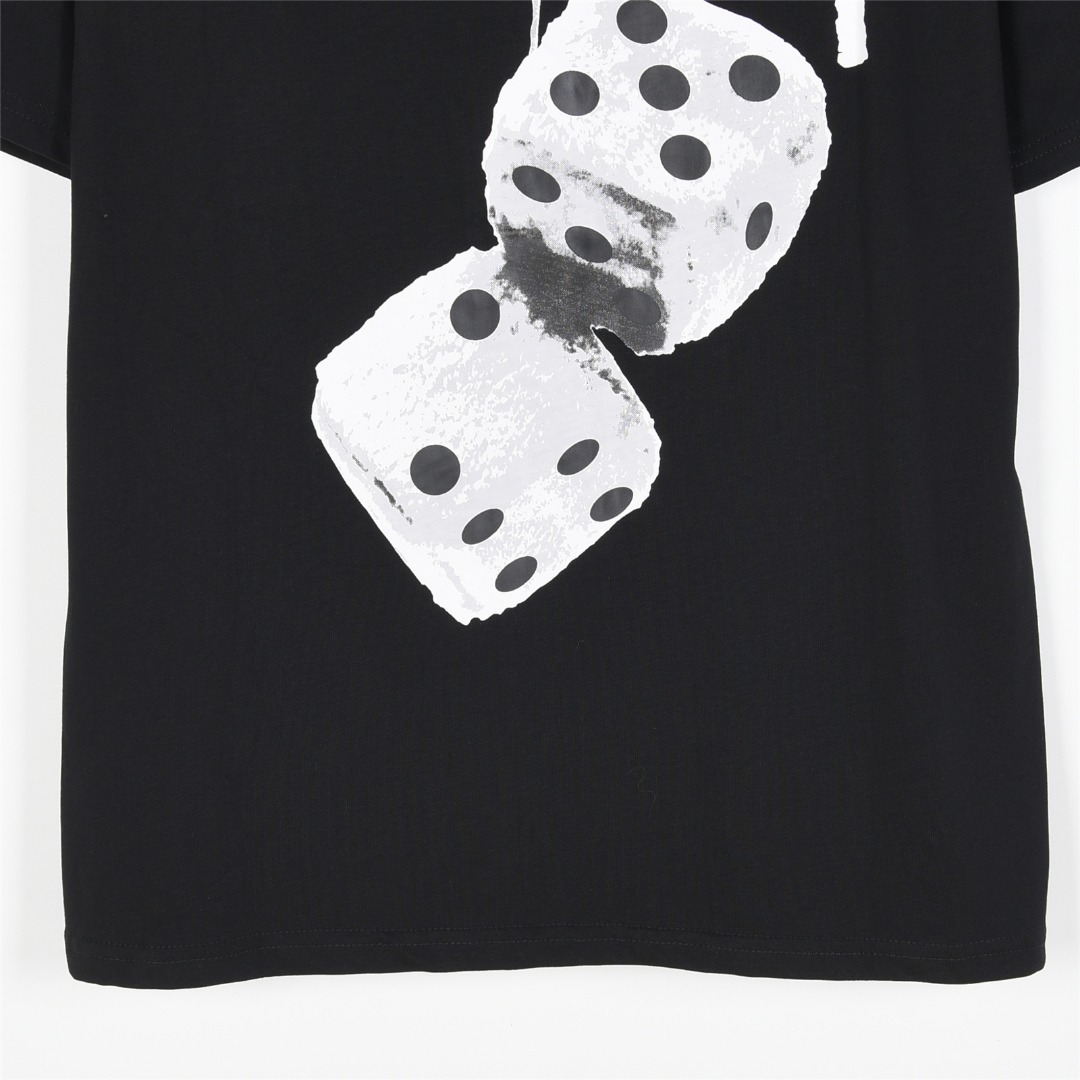 Stussy/斯图西 25ss 毛绒骰子印花logo短袖T恤