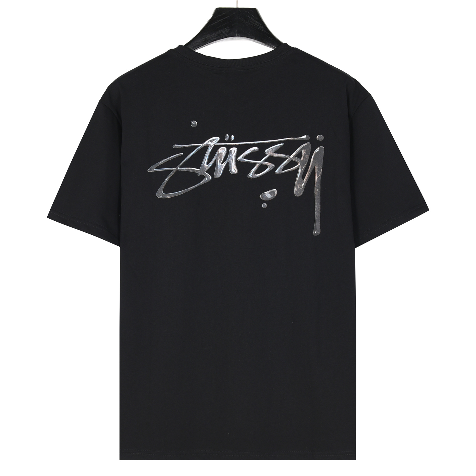 Stussy/斯图西 25ss 水银效果签名logo印花短袖T恤