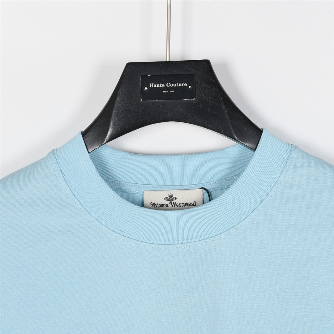 Vivienne Westwood/西太后 25ss logo图案印花明线短袖T恤-High Quatity Cheap Brand wholesale wholesaler seller Clothes Bags handbags Sneakers Top Fashion Clothing Shoes from China Factory Chinese suppliers best Quality Beautiful Price Vivienne Westwood/西太后 25ss logo图案印花明线短袖T恤