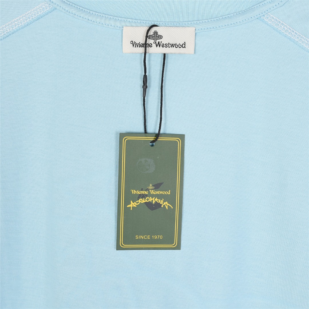 Vivienne Westwood/西太后 25ss logo图案印花明线短袖T恤-High Quatity Cheap Brand wholesale wholesaler seller Clothes Bags handbags Sneakers Top Fashion Clothing Shoes from China Factory Chinese suppliers best Quality Beautiful Price Vivienne Westwood/西太后 25ss logo图案印花明线短袖T恤