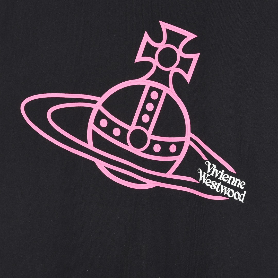 Vivienne Westwood/西太后 25ss logo图案印花明线短袖T恤 黑色 白色 天蓝色 红色