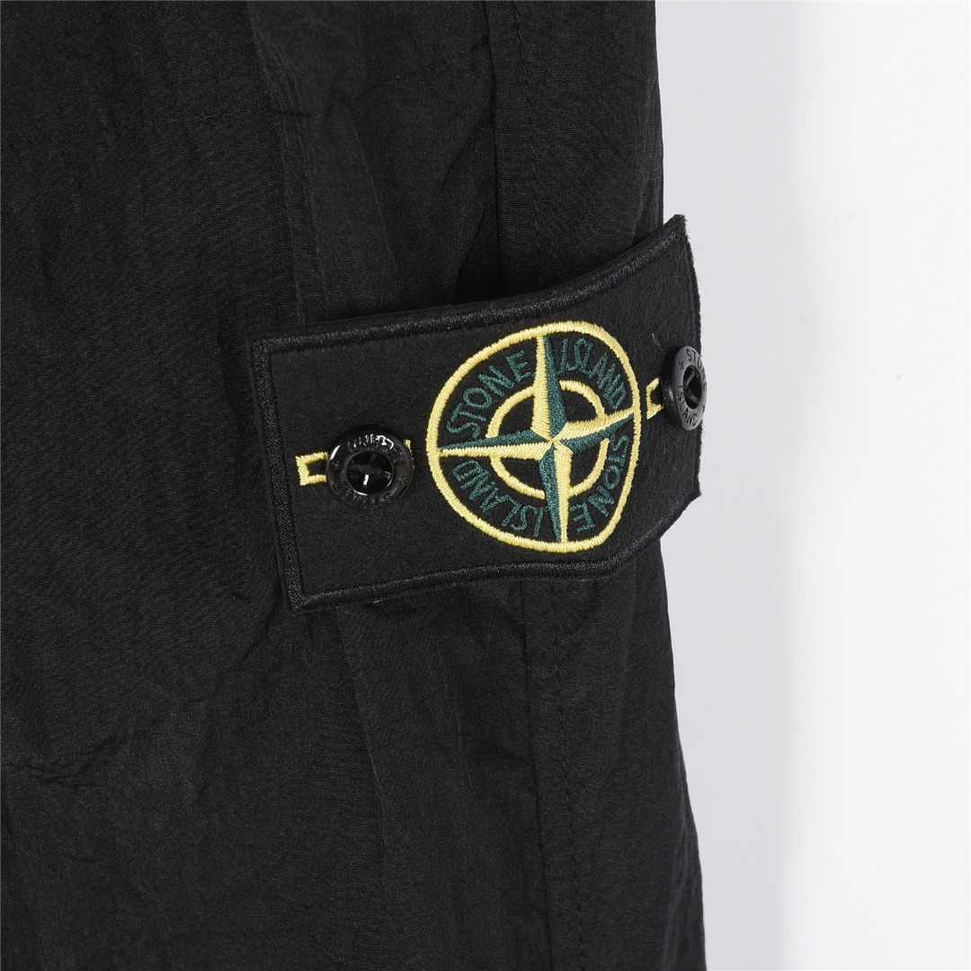 Stone Island/石头岛 经典纯色机能金属尼龙长裤