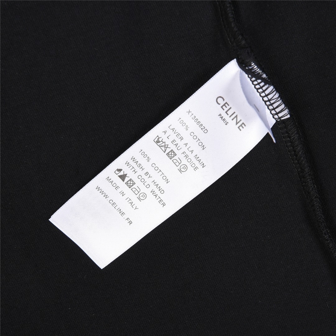 Celine/赛琳 25SS 植绒刺绣凯旋门logo短袖T恤