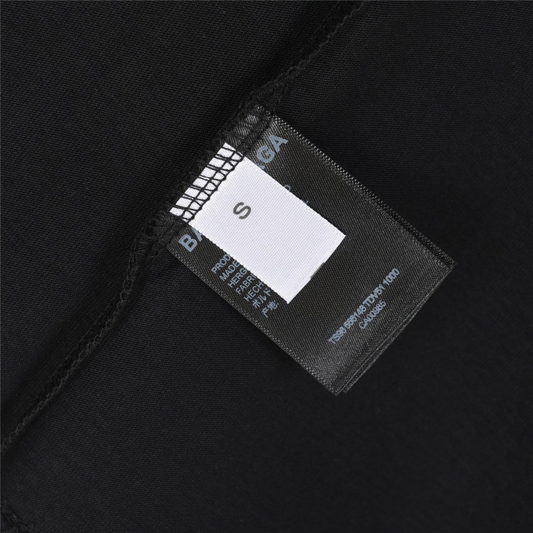 Balenciaga/巴黎世家 锁扣logo人影数码印花短袖T恤
