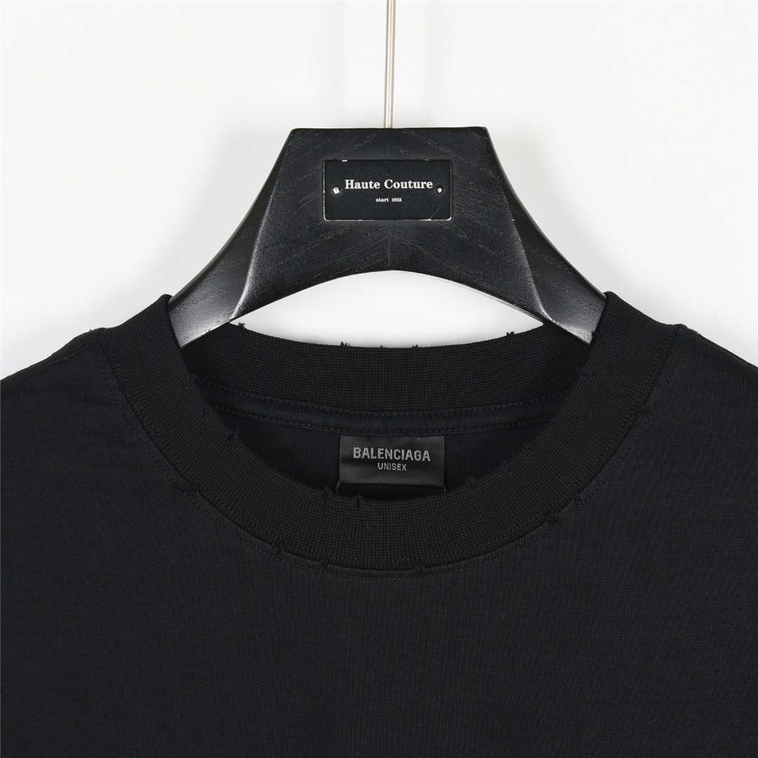 Balenciaga/巴黎世家 前后模糊喷墨字母短袖T恤
