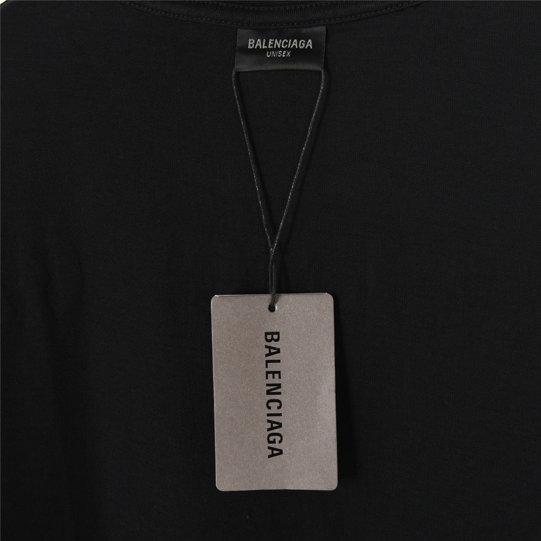 Balenciaga/巴黎世家 前后模糊喷墨字母短袖T恤