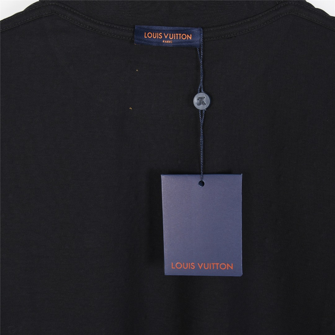 Louis Vuitton/路易威登 25ss 铆钉logo满天星烫钻短袖T恤