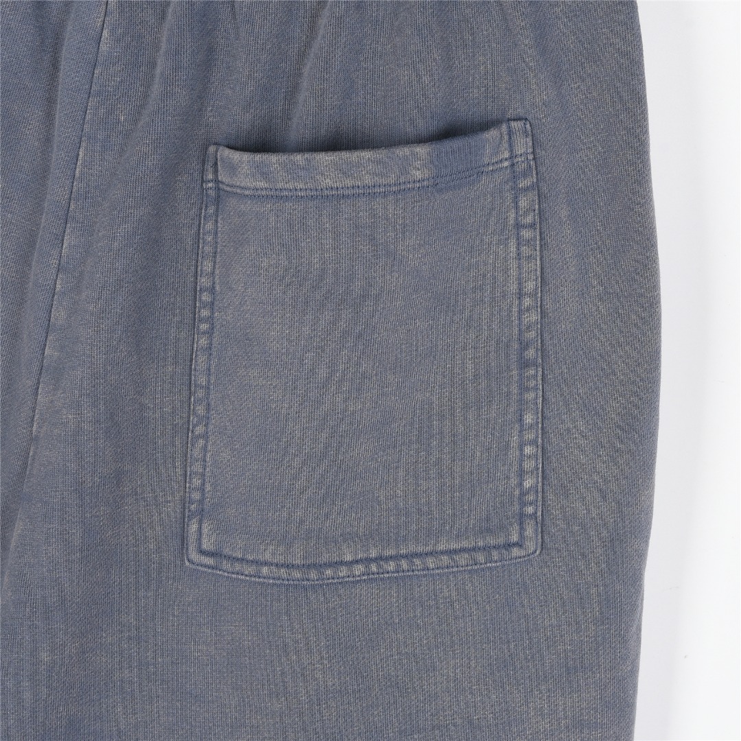 Burberry/巴宝莉 25ss 战马毛巾绣格纹贴布洗水做旧炒色短裤