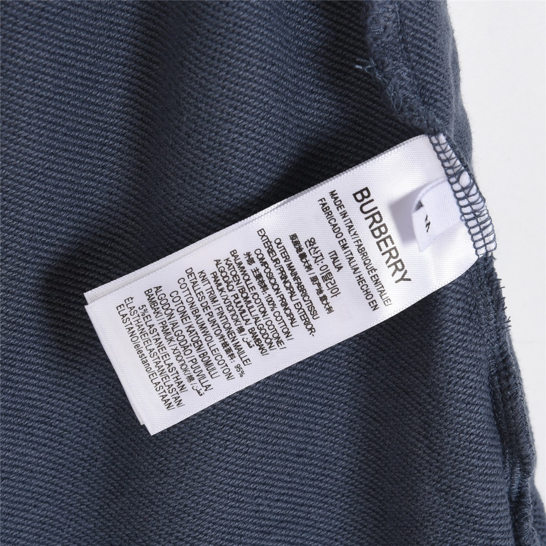 Burberry/巴宝莉 25ss 战马毛巾绣格纹贴布洗水做旧炒色短裤