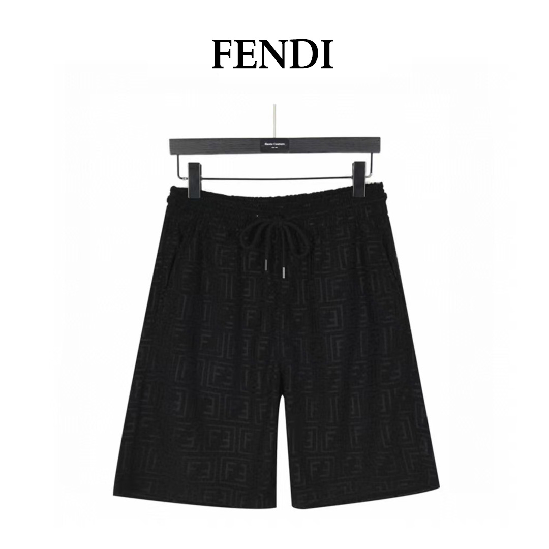 Fendi/芬迪 25ss 满印双F凹凸提花套装短裤